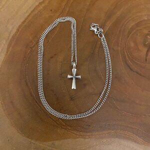 RETIRED James Avery St. Teresa Cross Necklace, Sterling Silver